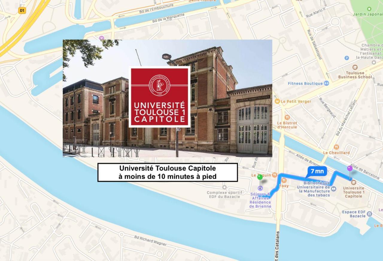 Appartement Avec Parking Toulouse Centre Pour Sejour Et Affaires מראה חיצוני תמונה